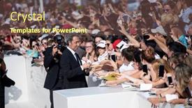  Presentation with film award - Audience pleasing PPT theme consisting of paolo-sorrentino-attends-the-campari backdrop and a tawny brown colored foreground