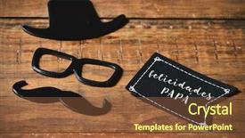  Presentation with black man - Amazing PPT layouts having papa congratulations dad in spanish backdrop and a  colored foreground