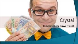  Presentation with prize - Slide deck featuring papaer - middle aged prize winner background and a  colored foreground