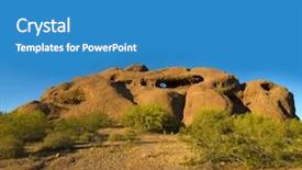  Presentation with arizona desert - Audience pleasing presentation theme consisting of papago park between temp backdrop and a teal colored foreground