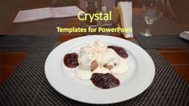  Presentation with traditional food romanian - Slides with banat - papanasi is traditional romanian dessert background and a tawny brown colored foreground