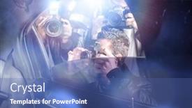  Presentation with car - Colorful slide deck enhanced with paparazzi-taking-pictures-through-car backdrop and a ocean colored foreground