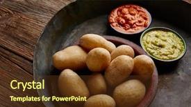  Presentation with sauces - Cool new PPT theme with papas arrugas al mojo canary backdrop and a tawny brown colored foreground