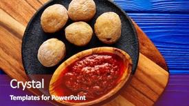  Presentation with recipe - Theme having papas arrugas al mojo wrinkled background and a tawny brown colored foreground