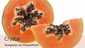  Presentation with papaya - Amazing presentation theme having female kangaroo view from the top note shallow depth of field backdrop and a light gray colored foreground