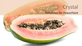  Presentation with paths - Slide deck having papaya-fruit-isolated background and a coral colored foreground
