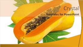  Presentation with papaya - Amazing presentation having papaya fruits isolated on white background backdrop and a yellow colored foreground