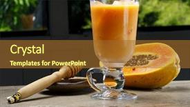  Presentation with papaya - Audience pleasing presentation consisting of papaya juice backdrop and a tawny brown colored foreground