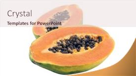  Presentation with papaya - Colorful slide deck enhanced with papaya with clipping path backdrop and a lemonade colored foreground