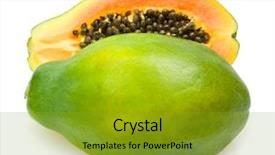  Presentation with papaya - Cool new theme with papaya backdrop and a gold colored foreground