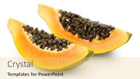  Presentation with papaya - PPT layouts enhanced with papaya background and a yellow colored foreground