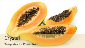  Presentation with papaya - Presentation theme enhanced with papaya background and a yellow colored foreground