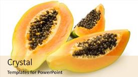  Presentation with papaya - Presentation theme having papaya background and a yellow colored foreground