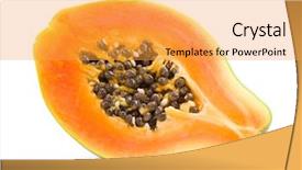  Presentation with papaya - Amazing theme having papaya backdrop and a gold colored foreground