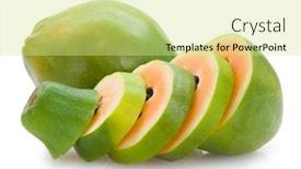  Presentation with papaya - PPT layouts consisting of papaya background and a soft green colored foreground