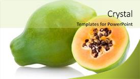  Presentation with papaya - Amazing slides having papaya backdrop and a yellow colored foreground