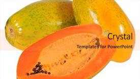  Presentation with papaya - Presentation design enhanced with papaya background and a gold colored foreground