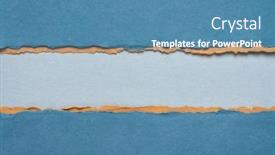  Presentation with banner blue - Cool new slide deck with paper-abstract-in-blue backdrop and a teal colored foreground