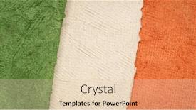  Presentation with orange green white - Presentation theme with paper-abstract-in-colors background and a  colored foreground