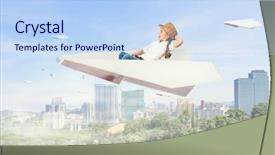  Presentation with dream - Amazing slide deck having paper airplanes - i dream to fly away backdrop and a light blue colored foreground