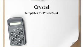  Presentation with medical folder blank or clipboard - Cool new PPT layouts with paper and calculator with curl backdrop and a white colored foreground
