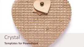  Presentation with paper heart from music book - Presentation design enhanced with paper-and-hessian-heart-isolated background and a coral colored foreground