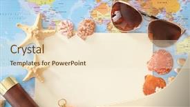  Presentation with sea shell - Theme featuring paper and sea shell background and a lemonade colored foreground