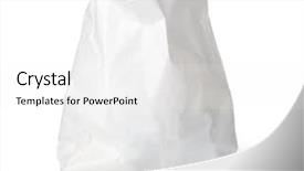  Presentation with watercolor paper texture white art - Colorful slide deck enhanced with paper bag isolated on white backdrop and a white colored foreground