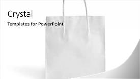  Presentation with paper bag - Presentation design having paper bag on white background background and a white colored foreground
