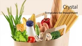  Presentation with paper bag - Cool new presentation theme with paper bag with food backdrop and a coral colored foreground