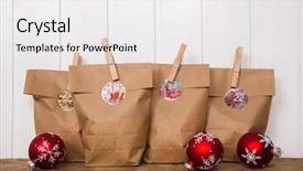  Presentation with advent - Cool new theme with paper bags and clothes peg backdrop and a white colored foreground