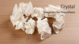  Presentation with pink 80s disco ball - Audience pleasing theme consisting of paper ball on table backdrop and a  colored foreground