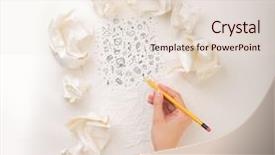  Presentation with next - Audience pleasing presentation consisting of paper balls drawing mixed media backdrop and a  colored foreground