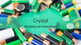 Presentation with power energy - Audience pleasing slides consisting of paper battery - recycling energy power environment backdrop and a teal colored foreground