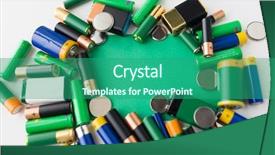  Presentation with power energy - Cool new PPT theme with paper battery - recycling energy power environment backdrop and a ocean colored foreground