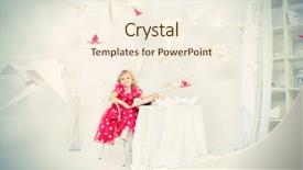  Presentation with birdcage - Colorful slide set enhanced with paper bird in a birdcage backdrop and a cream colored foreground