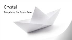  Presentation with boat - Slide deck with paper boat background and a white colored foreground
