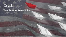  Presentation with animated sea - Slide deck consisting of paper boats against sea background and a dark gray colored foreground