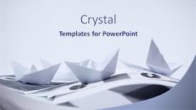  Presentation with boats - Slide deck consisting of paper-boats-on-the-documents background and a sky blue colored foreground