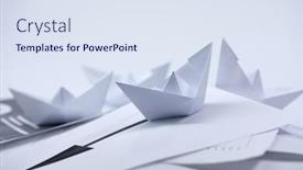  Presentation with boats - Colorful presentation enhanced with paper-boats-on-the-documents backdrop and a sky blue colored foreground