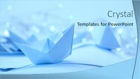  Presentation with boats - Presentation consisting of paper-boats-on-the-documents background and a  colored foreground