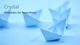  Presentation with boats - PPT theme enhanced with paper-boats-on-the-documents background and a  colored foreground