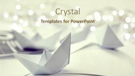  Presentation with boats - Theme with paper-boats-on-the-documents background and a  colored foreground