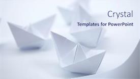  Presentation with boats - Theme featuring paper-boats-on-the-documents background and a  colored foreground