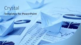  Presentation with boats - Slides featuring paper-boats-on-the-documents and a light blue colored foreground