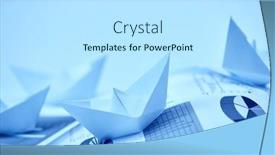  Presentation with boats - PPT theme featuring paper-boats-on-the-documents and a white colored foreground