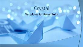  Presentation with boats - Cool new PPT layouts with paper-boats-with-small-lights backdrop and a light blue colored foreground