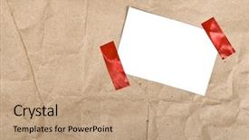  Presentation with box - Audience pleasing theme consisting of paper box post package backdrop and a coral colored foreground