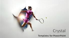  Presentation with breakthrough - Slide set enhanced with paper breakthrough hole effect background and a light gray colored foreground