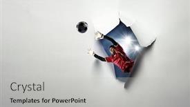  Presentation with breakthrough - Presentation theme consisting of paper-breakthrough-hole-effect background and a light gray colored foreground